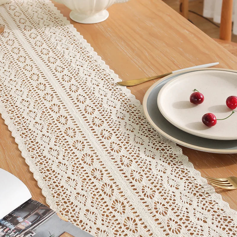 Cotton Macramé Table Runner