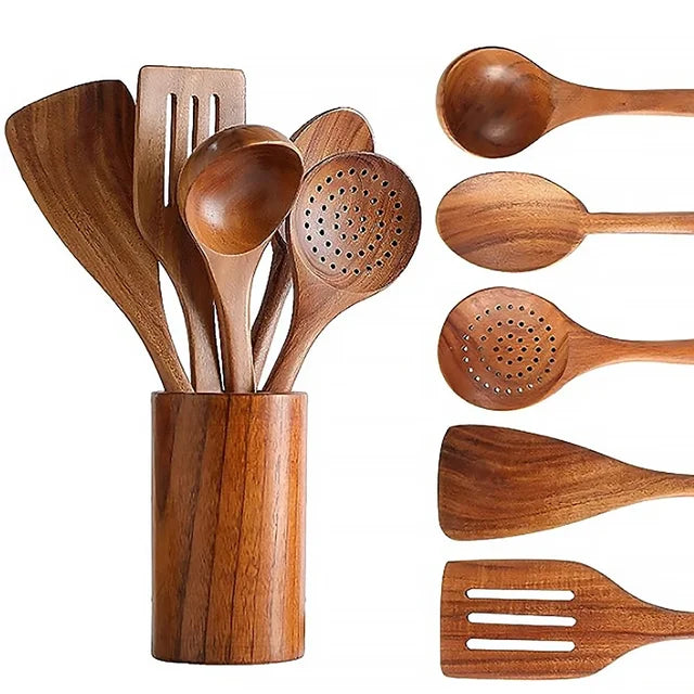 Wooden Kitchen Utensil Set