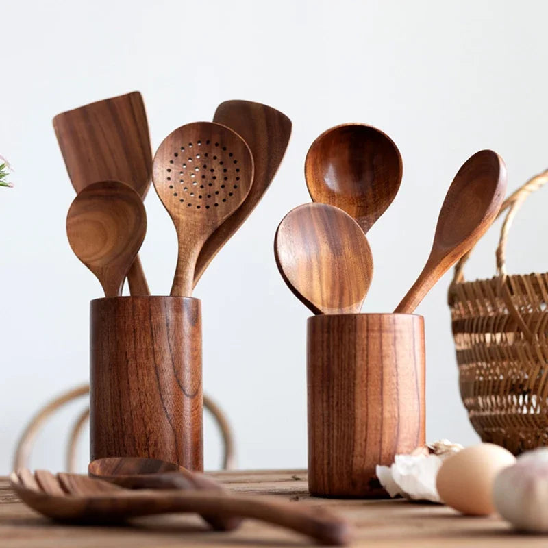 Wooden Kitchen Utensil Set