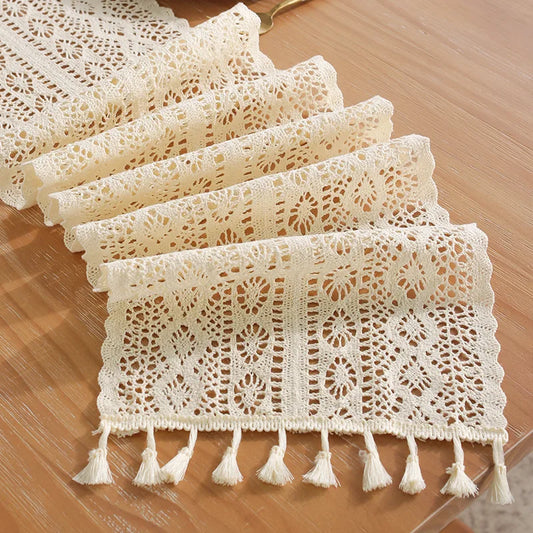 Cotton Macramé Table Runner